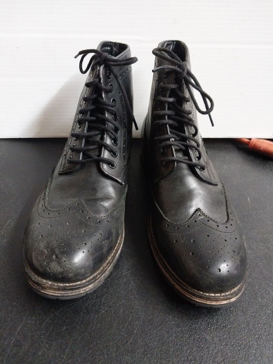 Aldo Ronquillo Ankle Wingtip Lace Up Boots Black Mens Size  display picture 1