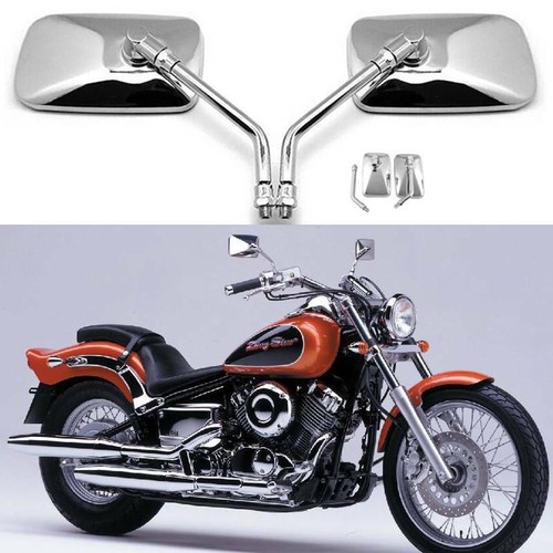 For Honda Shadow Kawasaki Suzuki Boulevard Chrome Motorcycle Rear View Mirrors - Picture 9 of 13