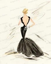 8x10 Print Rosemary Clooney Edith Head Costume Sketch White Christmas 1954 #9911