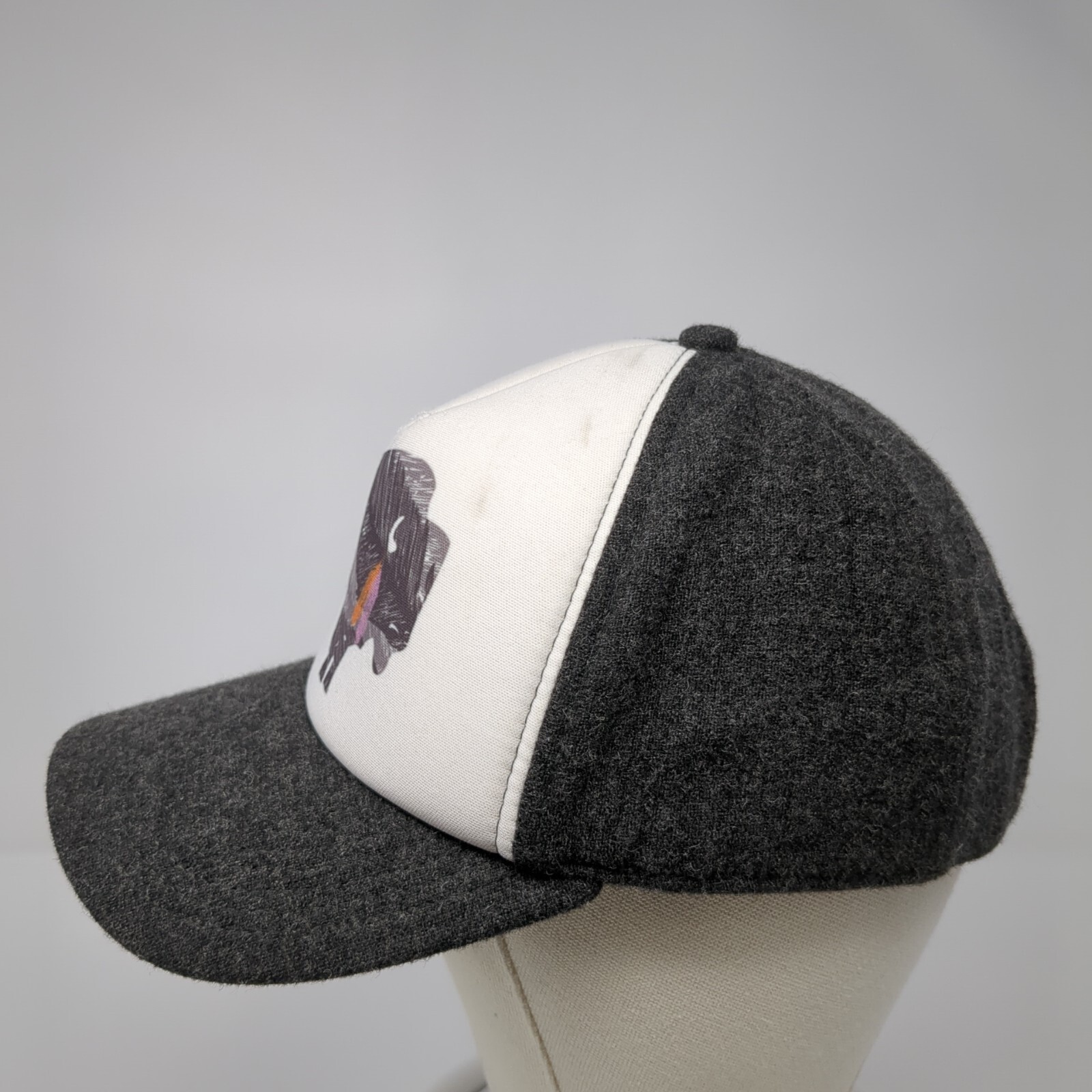 Bison Snapback Hat Gray One Size Adjustable Color… - image 3