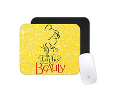 I m His Beauty Mouse Pad Belle Desk Mat Gift for Beauty and the Beast Fans