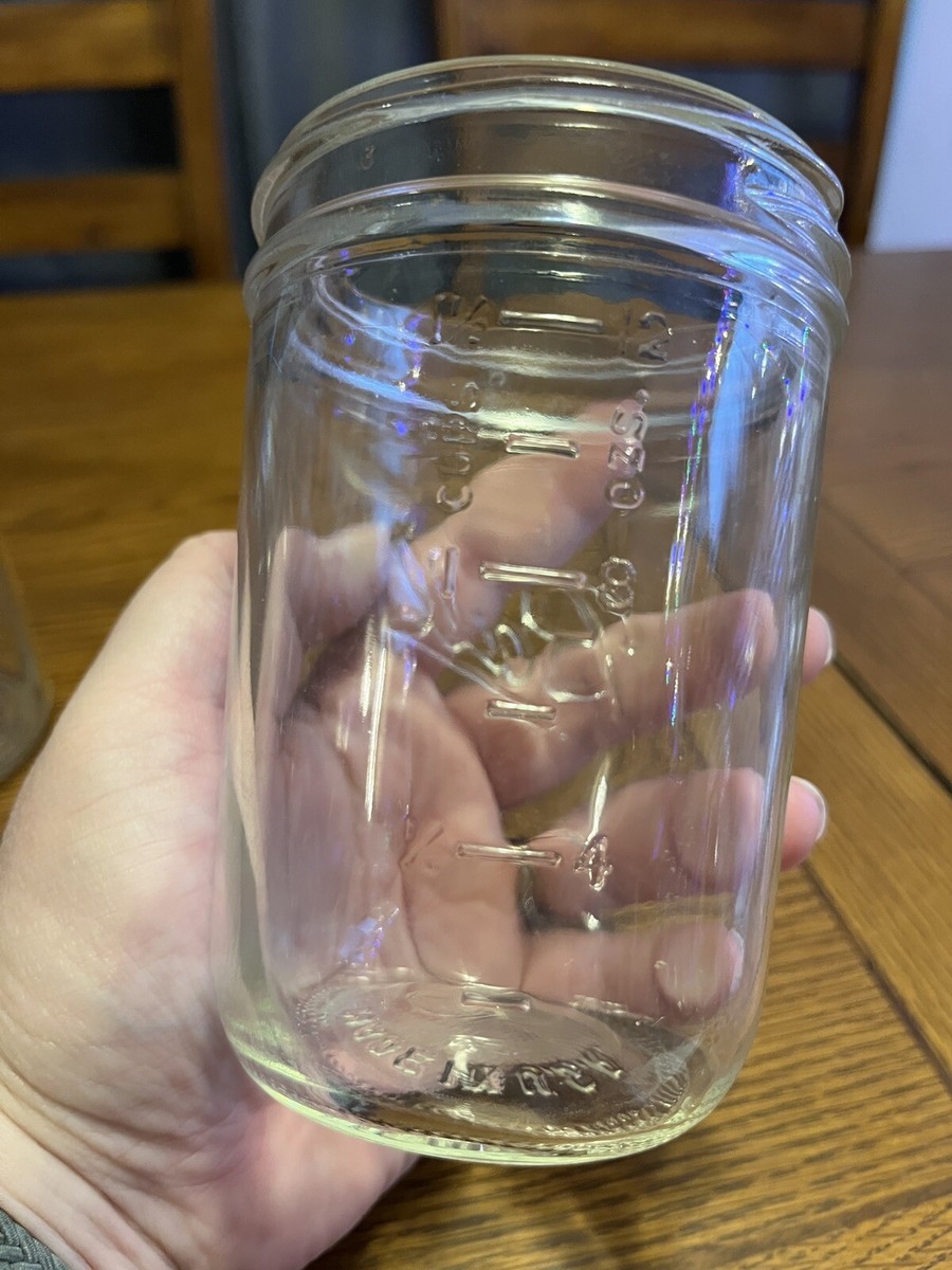 Vintage Mason Jar Ball Pint Wide Mouth Made In USA Marked #A9 On