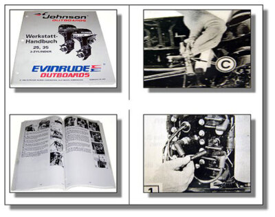 Evinrude Johnson 25 35 PS '' EU '' 3 Zylinder Bootsmotor Werkstatthandbuch 1996