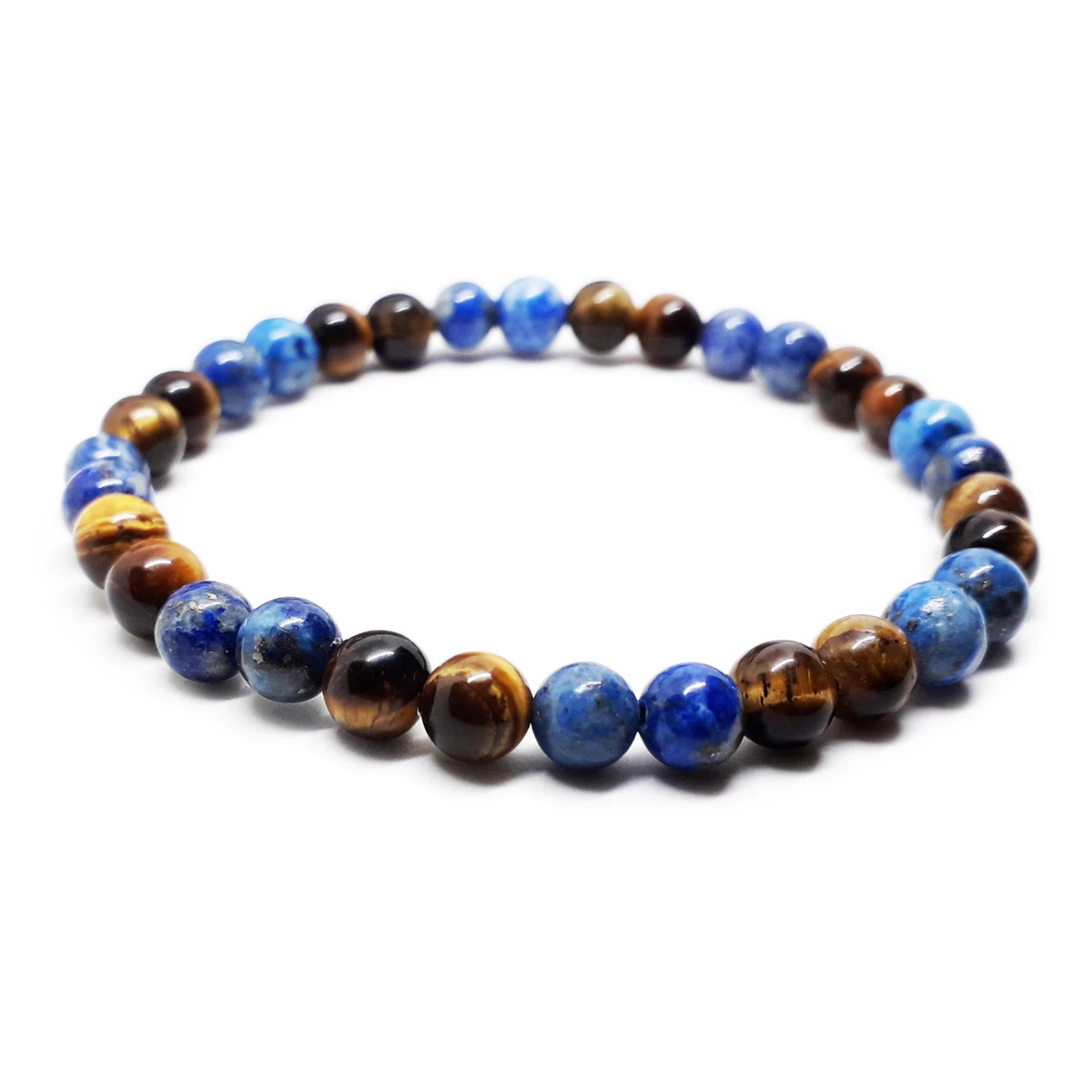 Bracciale In Occhio Di Tigre: Braccialetto Di Perline Di Cristallo - Foto 3