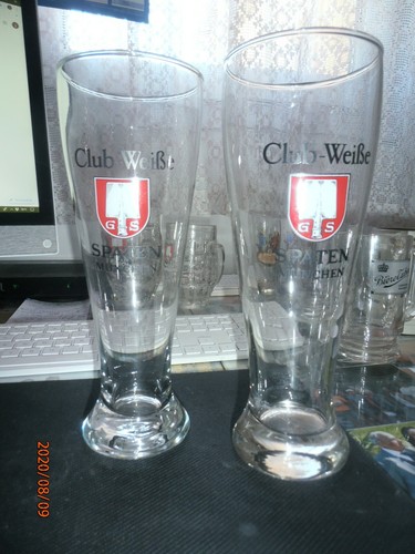 BIER SPATEN MÜNCHEN 2 GLÄSER CLUB WEISSE 0,5