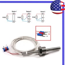 K Type Thermocouple Probe, 1/2" NPT Temperature Sensor for Industrial Kit