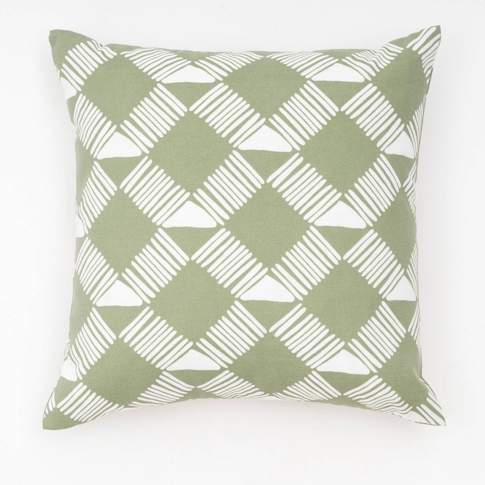 Квадратная подушка для сидения на шпалере 18х18 в помещении / на открытом воздухе Зеленый - свежая мята