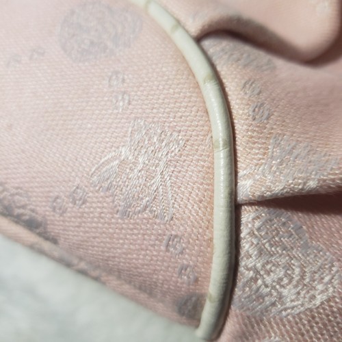 Bolso de Mano Folli Follie Rosa Lona y Cuero Blanco Lunares Flor de Abeja Jacquard - Imagen 7 de 14
