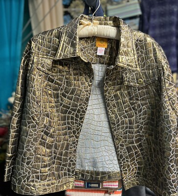 Red Metallic Jacket ruby red metallic gold jacket , Size 14. | eBay