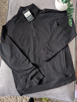 Neu Gym + Kaffee Half Zip schwarz Essentials brandneu mit Etikett Größe UK M Active 