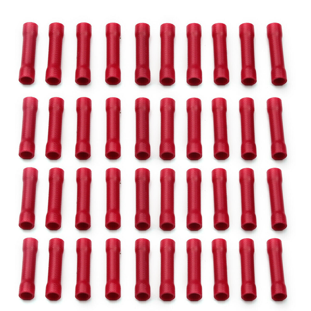 150x Splice Tube Red 18-22AWG Electrical Insulated butt Connector Crimp Terminal