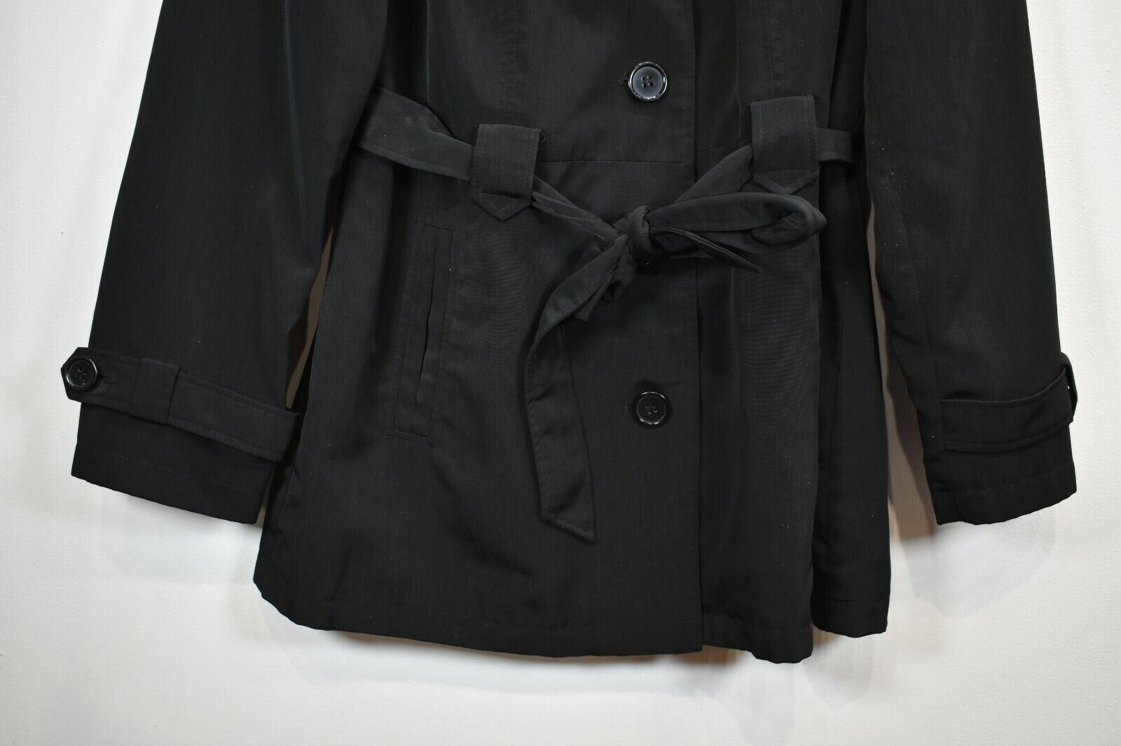 White Stag Womens Solid Black Patch Pockets Tie U… - image 5