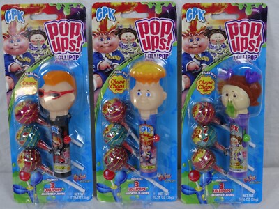 NEW IN HAND 2023 3 GPK GARBAGE PAIL KIDS POP UPS LOLLIPOP CHUPA CHUPS ADAM BOMB