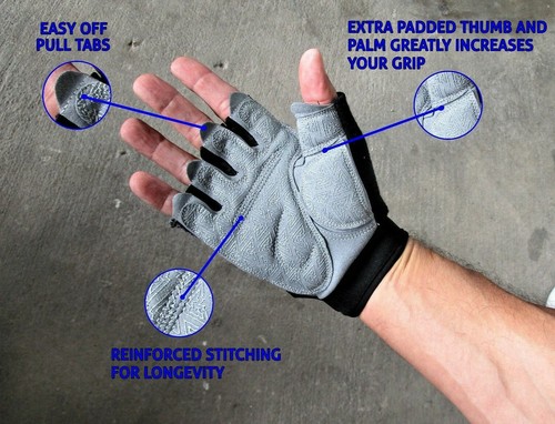 Workout Mesh Gloves Weight Lifting WOD Gym Crossfit Training Exercise Men Women - Picture 5 of 45