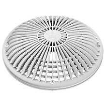 Aquastar 10MF103 10'' Light Gray Round MoFlow Suction Outlet Cover and Mud Frame
