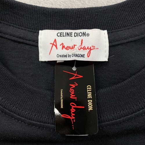 Celine Dion A New Day Created By Dragone T-Shirt Men's Size XL Black NWT VTG - Picture 2 of 8