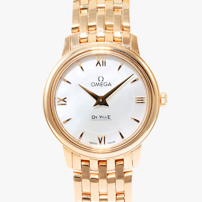 Omega DeVille Prestige 18K Rose Gold Quartz