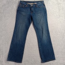 Lucky Brand Dungarees By Gene Montesano Women  s 12/31 Blue Jeans Mid Rise Flare
