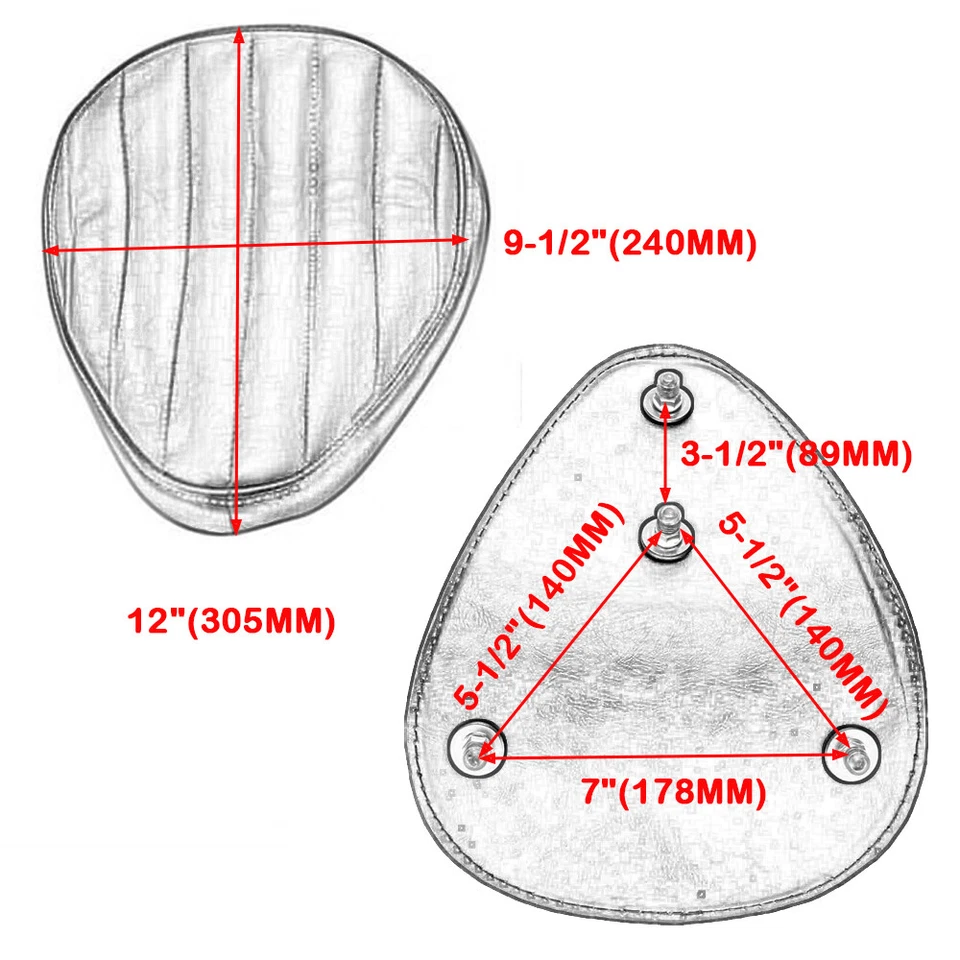 Motorcycle Bobber Solo Seats Spring Base Plate For Honda Shadow 650 700 750 800 - Image 2 of 4