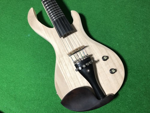 Handmade Solid Wood 6 String Electric Violin 4/4 Size Unpainted Include Case Bow - Picture 4 of 6