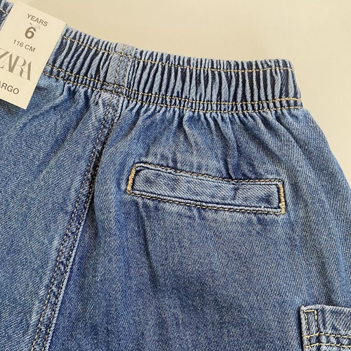 NWT ZARA GIRL sz6 CARGO DENIM SHORTS -$22.90 - Picture 5 of 6