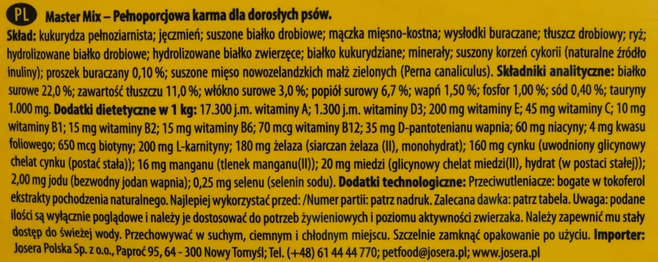 4032254770664 JOSERA JosiDog Master Mix - Trockenfutter für Hunde - 15 kg JOSERA - Bild 3 von 3