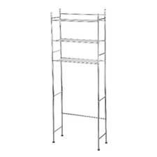 Mainstays 3-Shelf Over-the-Toilet Steel Storage Rack, Chrome Finish