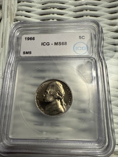 1966 SMS Jefferson Nickel 5C MS 68 Cameo NGC