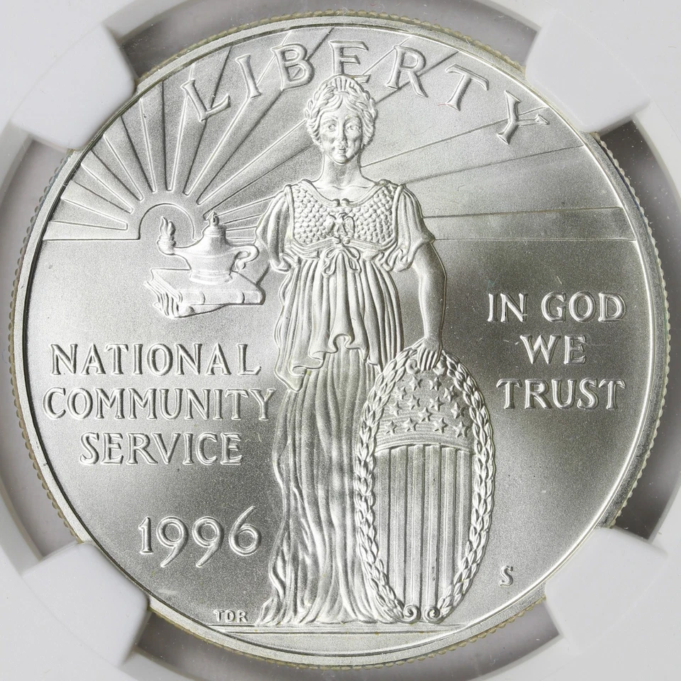 1996-S Community Service Silver Dollar $1 NGC MS69 - Image 3 of 4