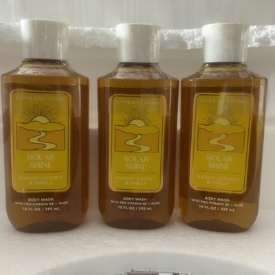 3 New SOLAR SHINE BATH & BODY WORKS SHOWER GEL BODY WASH