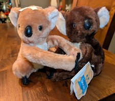 Dakin Nature Babies Hugging Kuddles Koala Pair Stuffed Plush Animals 1978 NWT