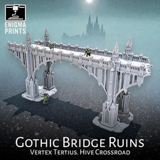Gothic Bridge Ruins - 28mm 3d Printed imperial Tabletop Wargaming Terrain
