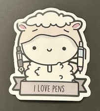 NEW The Coffee Monsterz Co. “I Love Pens” Onezie Emoti Sticker TCMC