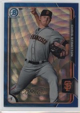 2015 Bowman Chrome Prospects Blue Wave Refractor Chris Stratton #BCP54 0l1