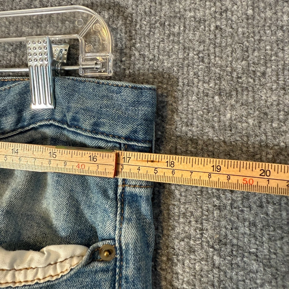 Pantalones de mezclilla Banana Republic para hombre 34x32 azul calce ajustado lavado claro desgastados informales Foto 4 de 4