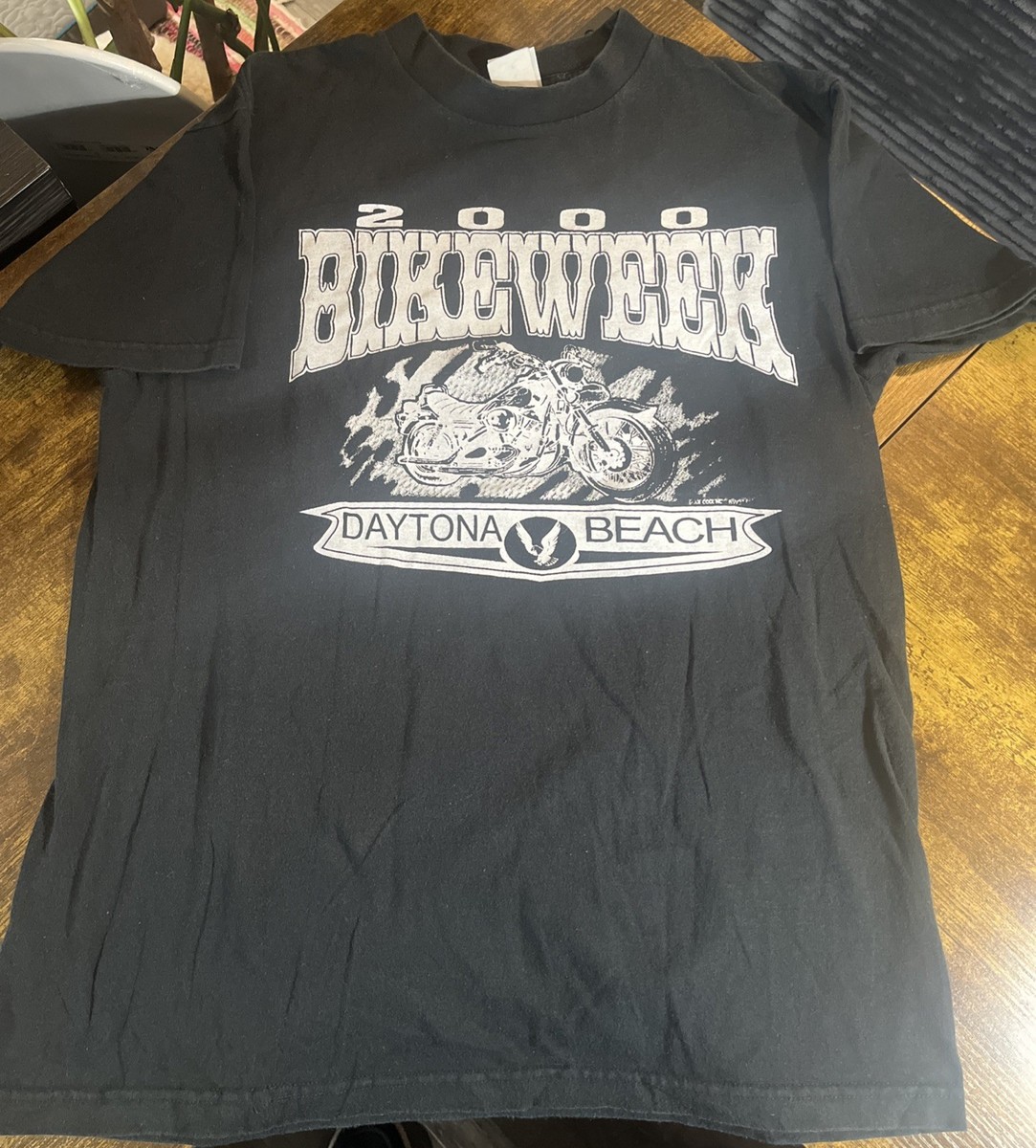 翔*ン様 00s BIKE WEEK Daytona Beach ロンT ALS Vintage 2000 Bike Week Daytona Beach T Shirt Size L Black And