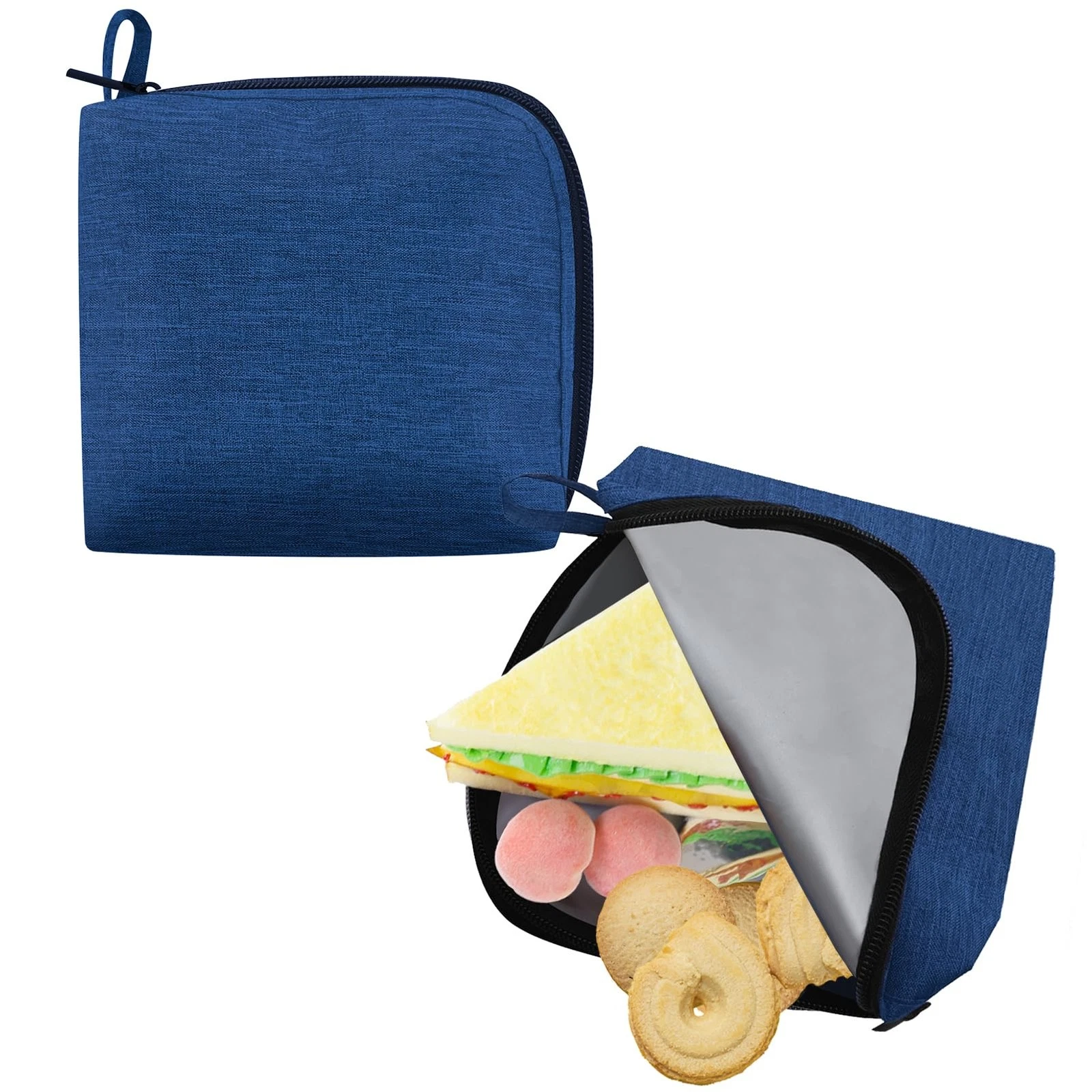 Reusable Sandwich Snack Bags, 2 Pack Zipper Lunch Pouches, Dishwasher Safe & ...
