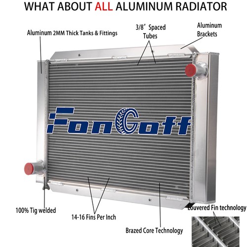 2-Core Aluminum Radiator For Universal Airboat 31''W x 21''H Overall ...