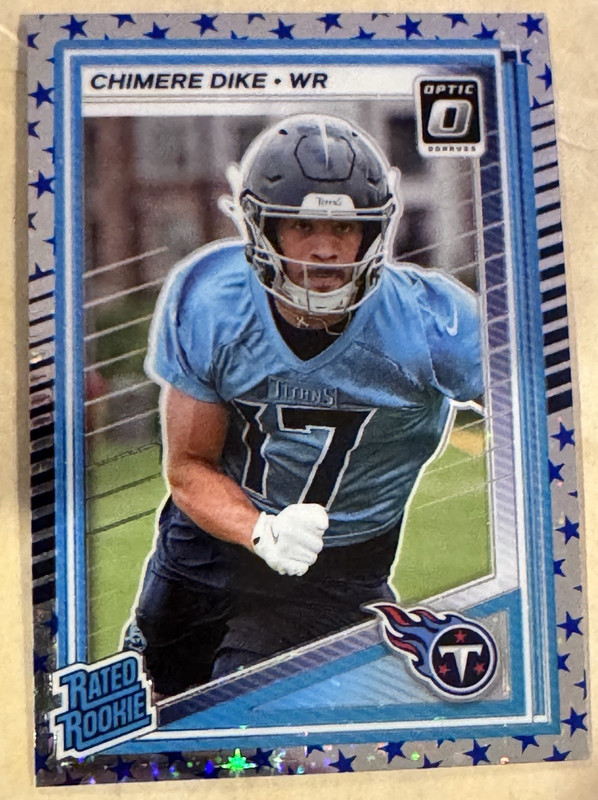 2025 Panini Donruss Optic - Chimere Dike #269 Rated Rookie (RC) Stars Prizm