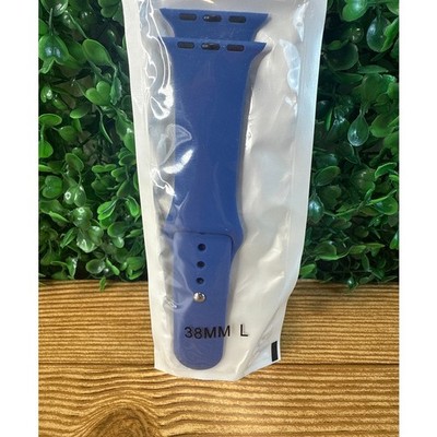 New Dark Blue Silicone Smart Watch Band Compatible with Adult Watch 38MM Gift