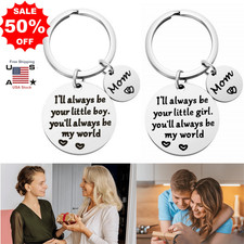 Mother  s Day Gift from Daughter/Son I'll Always be Your Little Boy/Girl Keychain