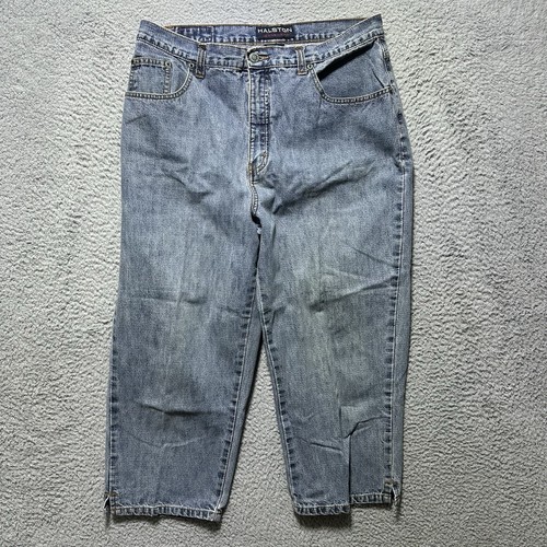 Halston, Vintage Halston Jeanswear Size 12 Light Wash High Waist Capri Denim Pants