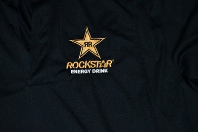 Vintage Rockstar Energy Drink Polo Shirt Sport-Tek Large