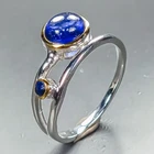 Unique jewelry Blue Sapphire Ring 925 Sterling Silver Size 7 /R465447
