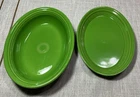 Fiestaware Shamrock Green oval serving platter set of 2 10.25” & 9.5" Fiesta