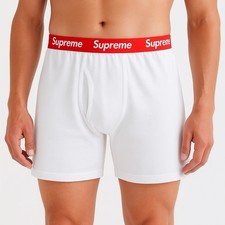 Supreme Herren Boxershorts Weiß Rot Größe ...