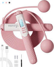 Cordless Jump Rope with Counter for Fitness - Adjustable Smart Skipping Rope for