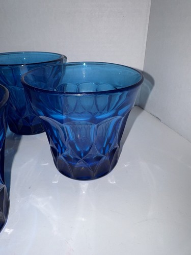 6 Vintage Noritake Perspective Blue Double Old Fashioned Glasses HTF! - Picture 2 of 15