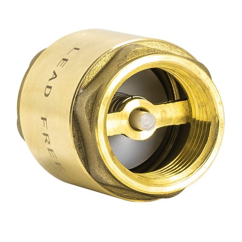 EZ-FLO Brass In-Line Check Valve, 1 Inch IPS, Stainless Steel Spring, 20405LF - Picture 4 of 5