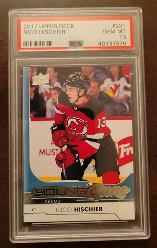 2017-18 Upper Deck Young Guns Nico Hischier RC PSA 10 #201